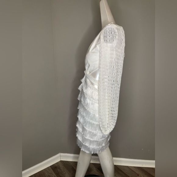 PatBo
Cut-Out Fringe Mini Dress - ivory - Picture 6 of 10